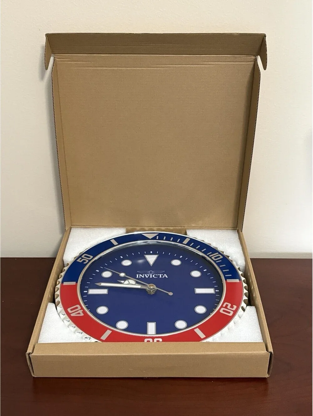 Invicta Pro Diver Wall Clock, Pepsi Red & Blue 12 Inch - Model 70047